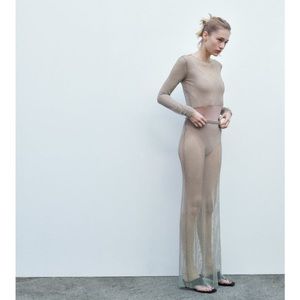 SHIMMER MESH CROP TOP